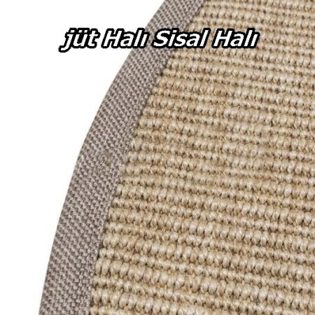 Doğal Jüt Halı Antibakteriyel Sisal Halı Doğal Jüt Halı Antibakteriyel Sisal Halı kenarı bordürlü